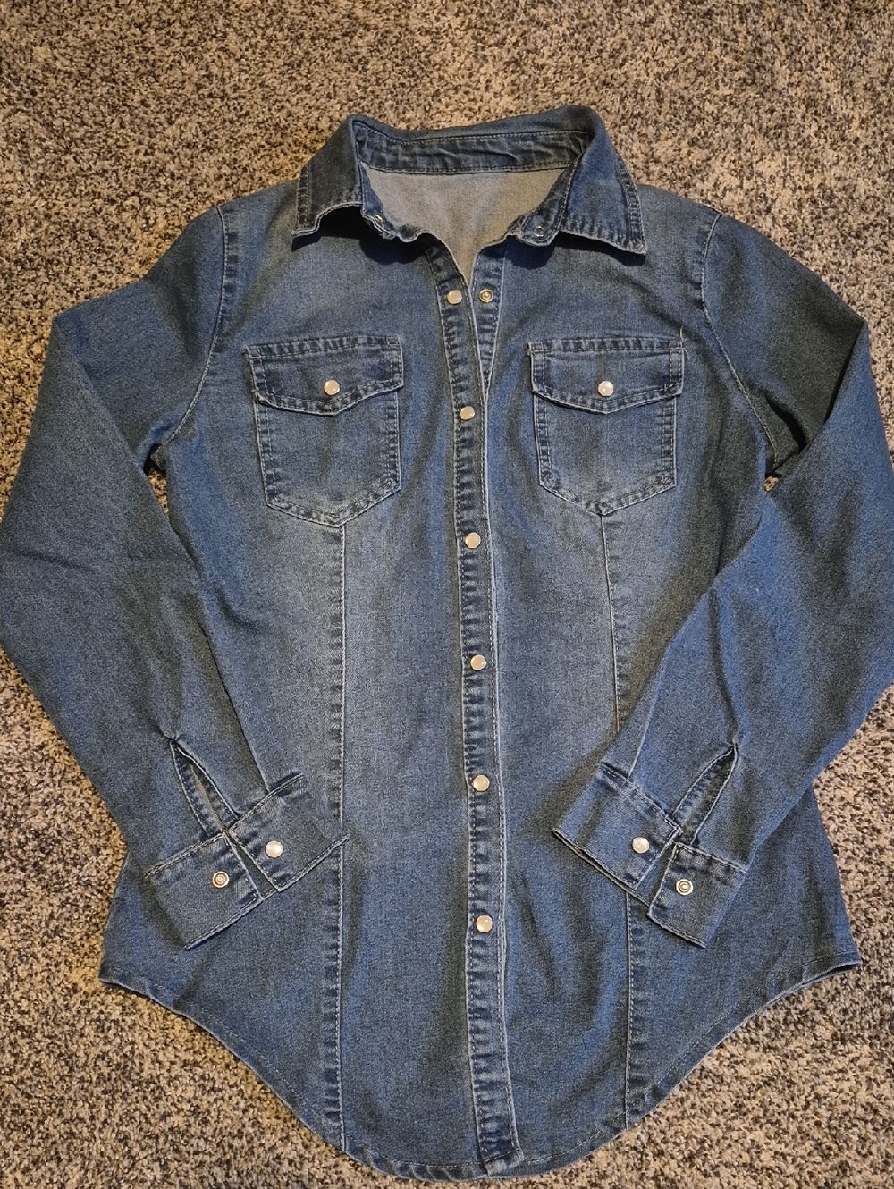 Denim Button-Up Shirt